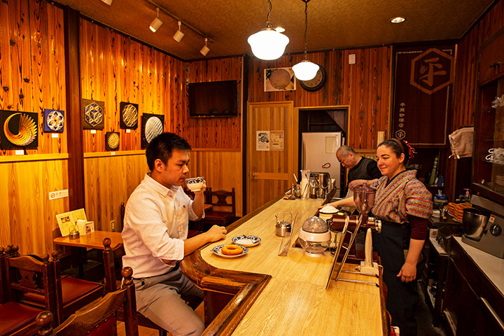 In the between. Old building cafe with great view of Okawa River Osaka. # osaka #japan #cafehoppingosaka