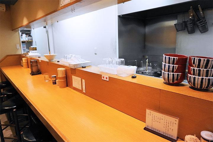 Counter Seating at Chuka Soba Uemachi