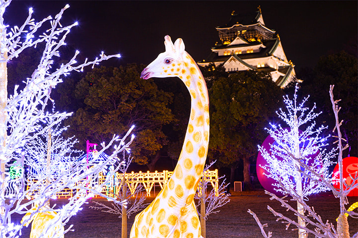 大阪城Illuminage＿在大阪的燈飾中很受歡迎