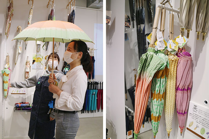 Vegetable themed umbrellas from Makita Shoten, known for high quality umbrellas