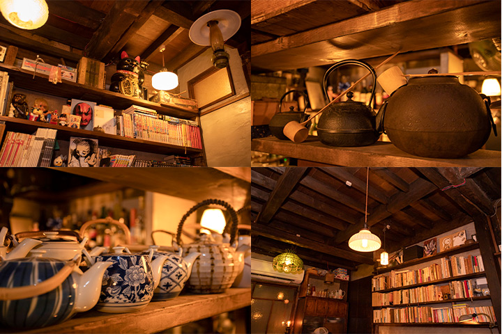 Yui-on Chaho is furnished with retro furniture.