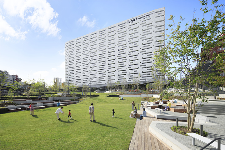 Exterior of OMO7 Osaka by Hoshino Resorts