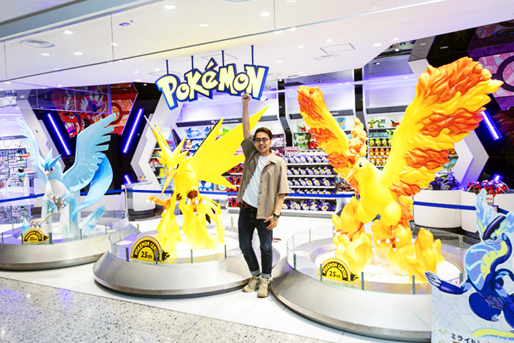 Articuno, Zapdos, and Moltres Statues @Pokémon Center Osaka DX