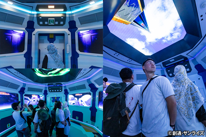 「GUNDAM NEXT FUTURE PAVILION」館內 軌道電梯
