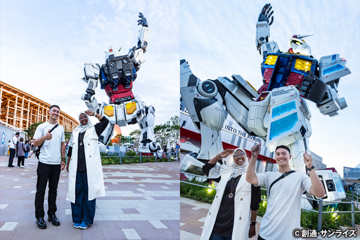 「GUNDAM NEXT FUTURE PAVILION」與等身大鋼彈合影留念