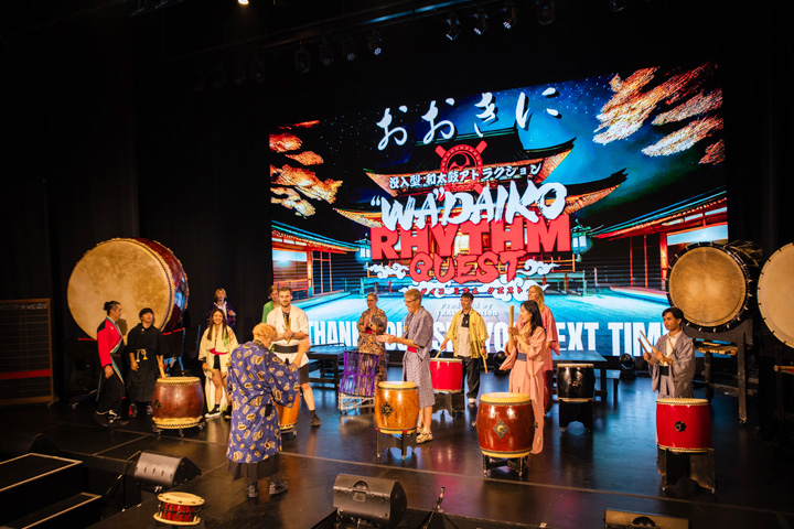 On stage at ”WA”DAIKO RHYTHM QUEST