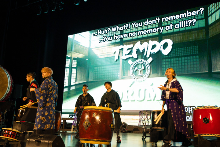 Drum Practice at ”WA”DAIKO RHYTHM QUEST
