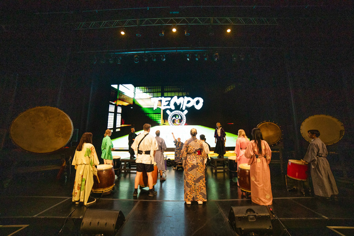 Drum Practice at ”WA”DAIKO RHYTHM QUEST