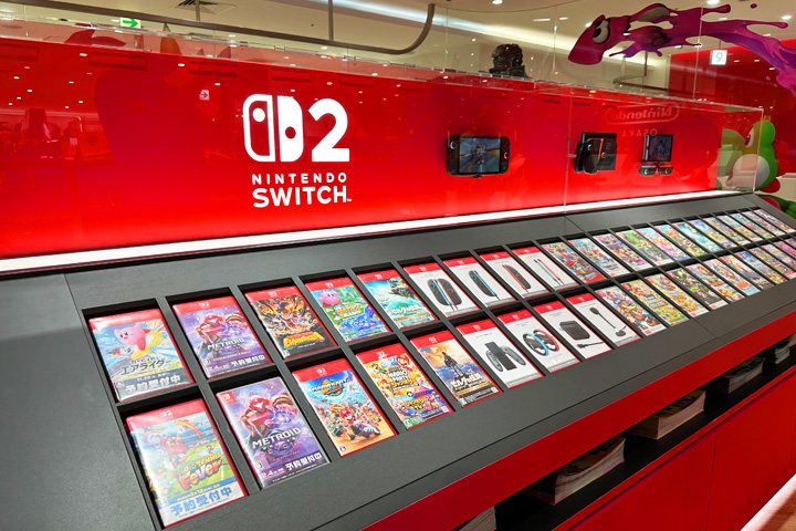 Nintendo OSAKA:店内的游戏装备和游戏软件