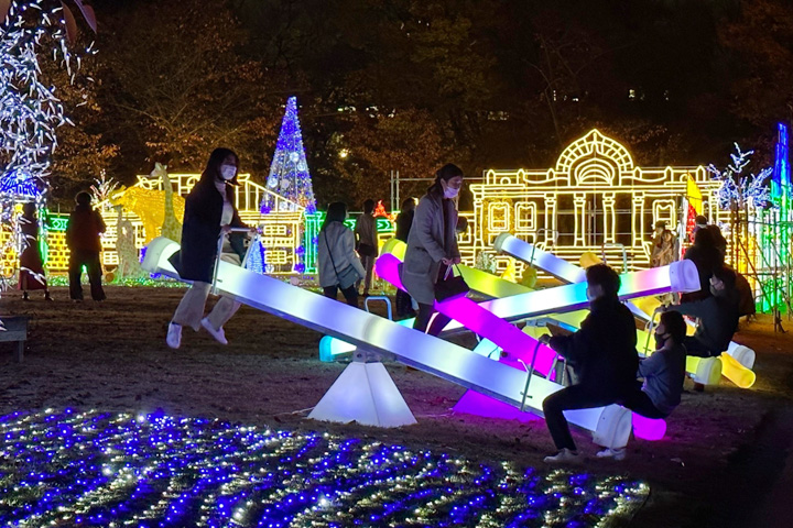 오사카 성 일루미나주 2025 시소