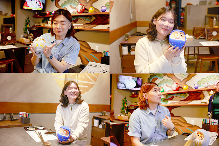 等待達摩晾乾的情景