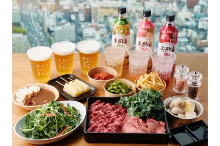 ハルカスでソラメシ 食べるで↑BBQ