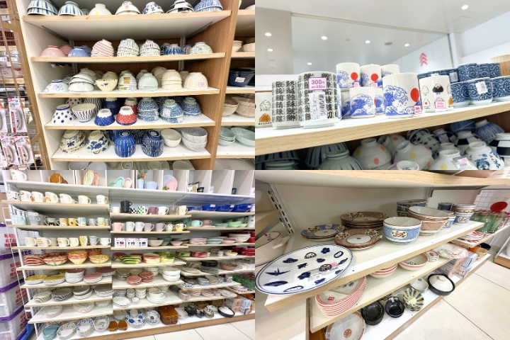 Tableware at DAISO Shinsaibashi