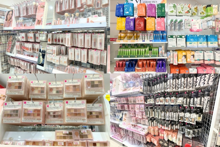 Japanese beauty products at DAISO Shinsaibashi