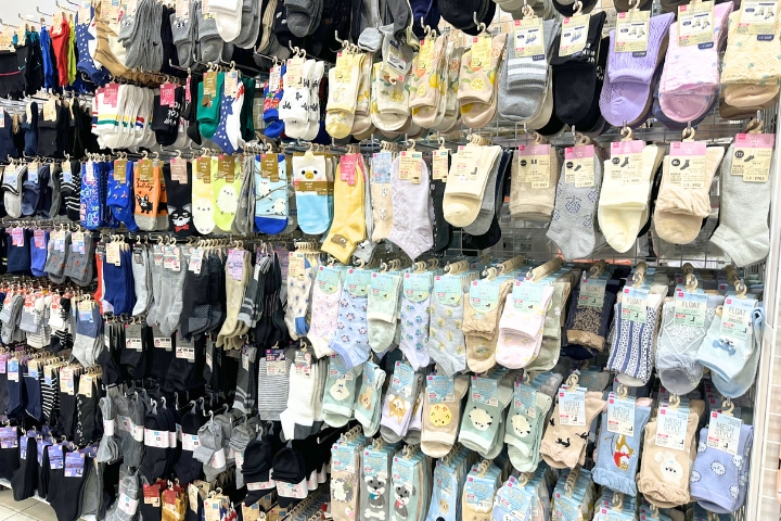 Socks at DAISO Shinsaibashi